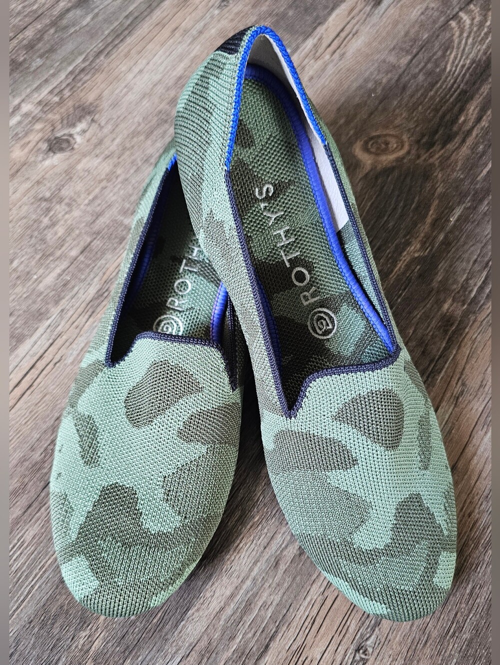 Rothy’s The Loafer in Olive Camo Size 9